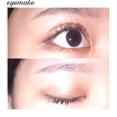 今日のeyemakeです💓
ゴールドのアイシャドウを使ってみました！

1．セザンヌのいちばん明るいカラーをアイホール全体に広げる
2．マジョマジョのゴールドを目の際から上にぼかし広げる
3．セザンヌの