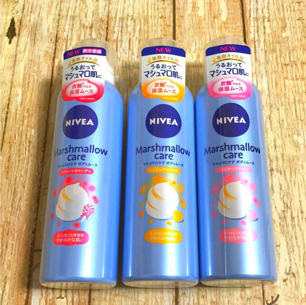 マシュマロケア ボディムース シルキーフラワー/ニベア/ボディローションを使ったクチコミ(1枚目)