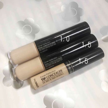 
【 the SEAM 】TIP CONCEALER 1.5
CONCEALER DUO 1.0 1.5 

色々な方が使っていて、とても有名になった
韓国のコンシーラーです🌷
私は韓国で購入しました！