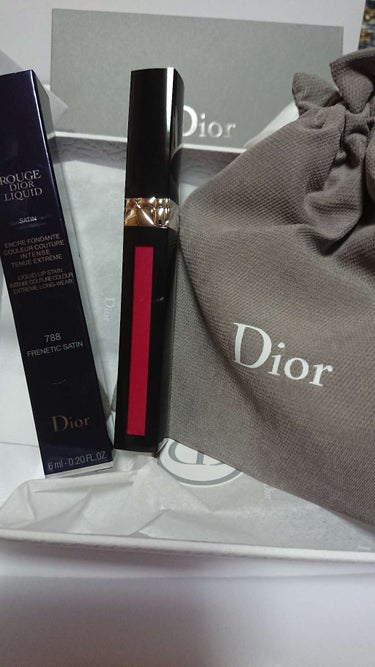 ルージュ ディオール リキッド 788 フレネティック サテン/Dior/口紅を使ったクチコミ（1枚目）