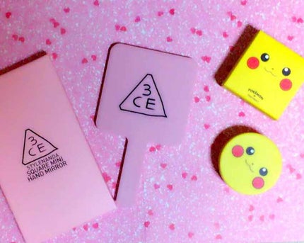 3CE スクエア ミニ ハンドミラー/3CE/その他化粧小物を使ったクチコミ(1枚目)