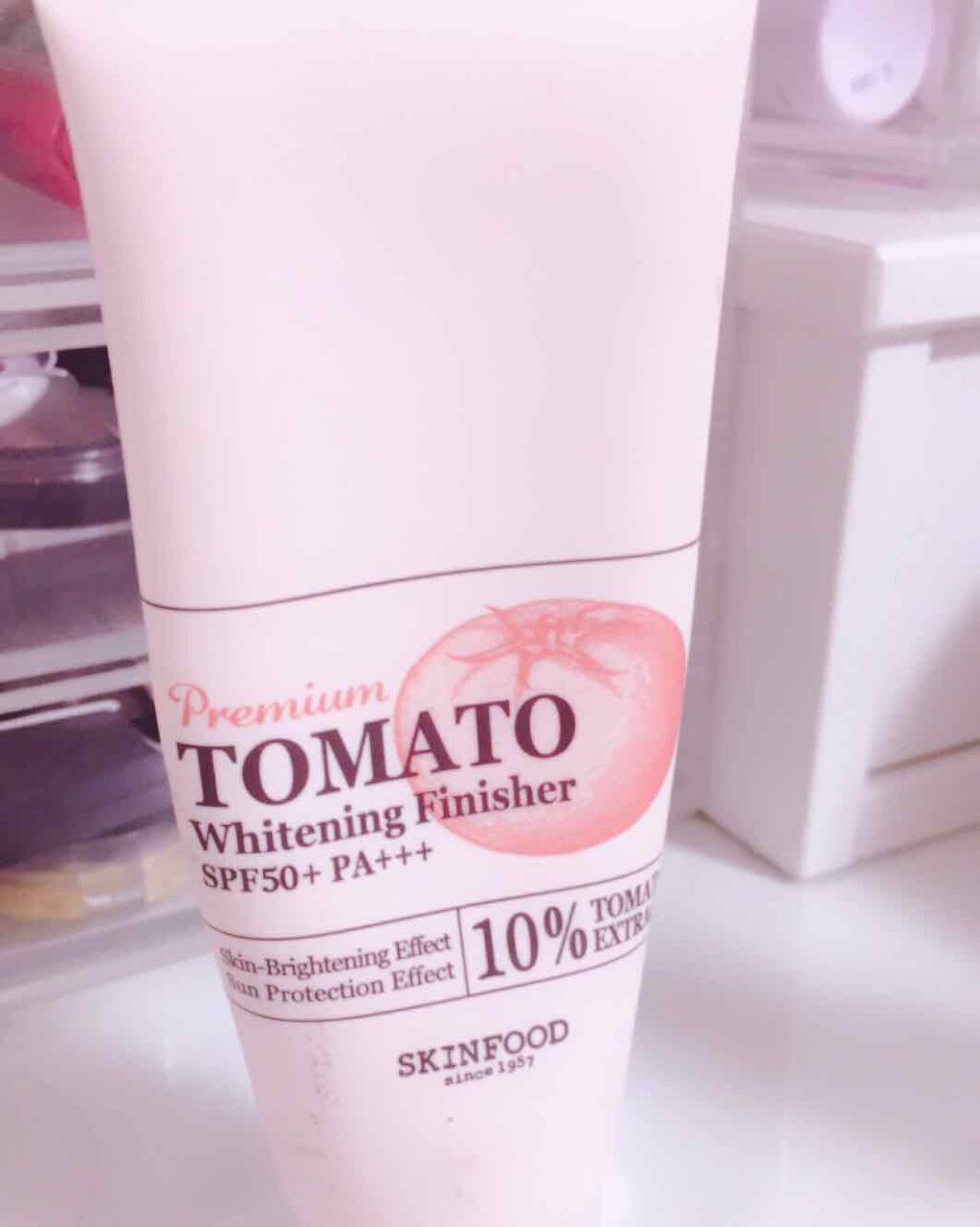 プレミアムトマト ブライトニング フィニッシャー/SKINFOOD/化粧下地を使ったクチコミ(1枚目)