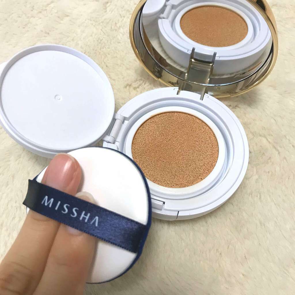 M クッション ファンデーション(モイスチャー)/MISSHA/クッションファンデーションを使ったクチコミ(2枚目)