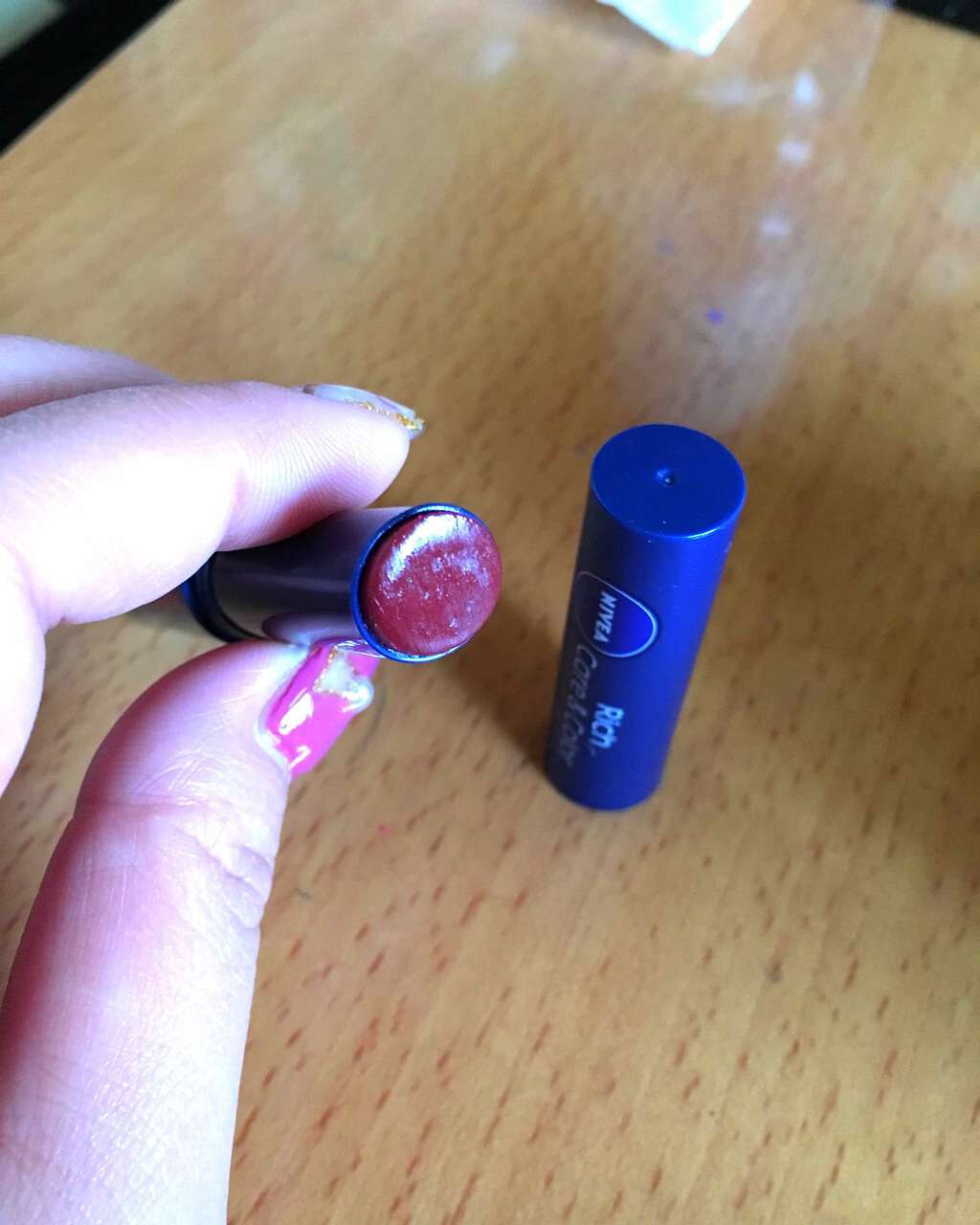 ニベア リッチケア&カラーリップ/ニベア/リップクリームを使ったクチコミ(2枚目)