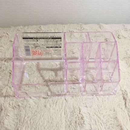 DAISO 化粧収納ケースのクチコミ「ダイソー コスメケース クリアピンク
少し前にLIPSで話題になっていたコスメケースです😊
.....」(2枚目)