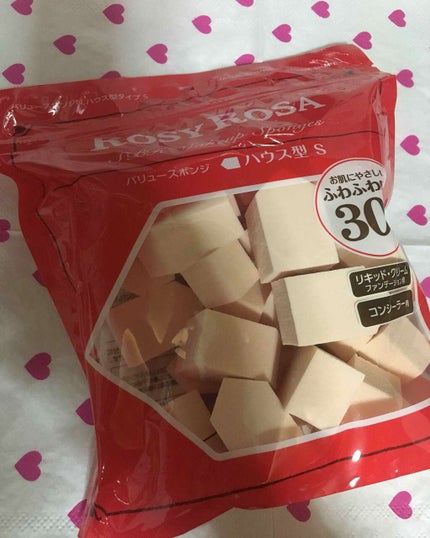 バリュースポンジN ウェッジ型タイプ 30P/ロージーローザ/パフ・スポンジを使ったクチコミ(1枚目)