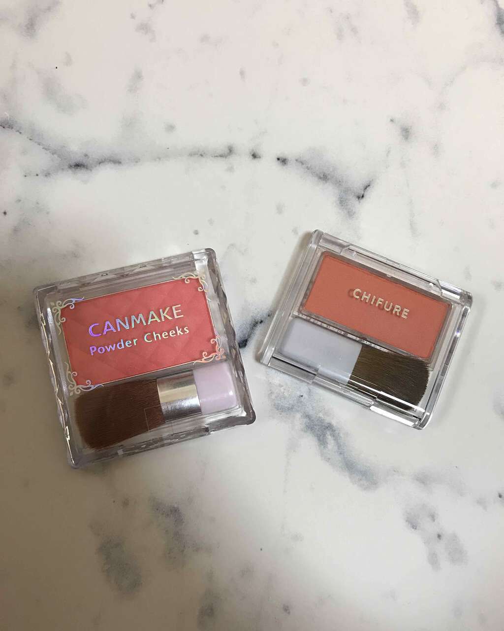 チーク カラー(ブラシ付)/ちふれ/パウダーチークを使ったクチコミ（1枚目）