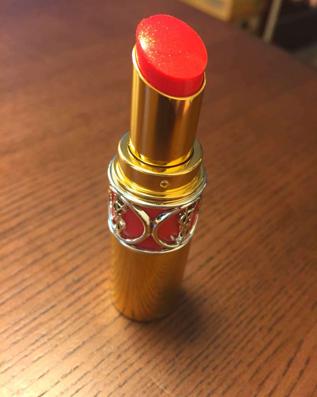 ルージュ ヴォリュプテ シャイン/YVES SAINT LAURENT BEAUTE/口紅を使ったクチコミ(1枚目)