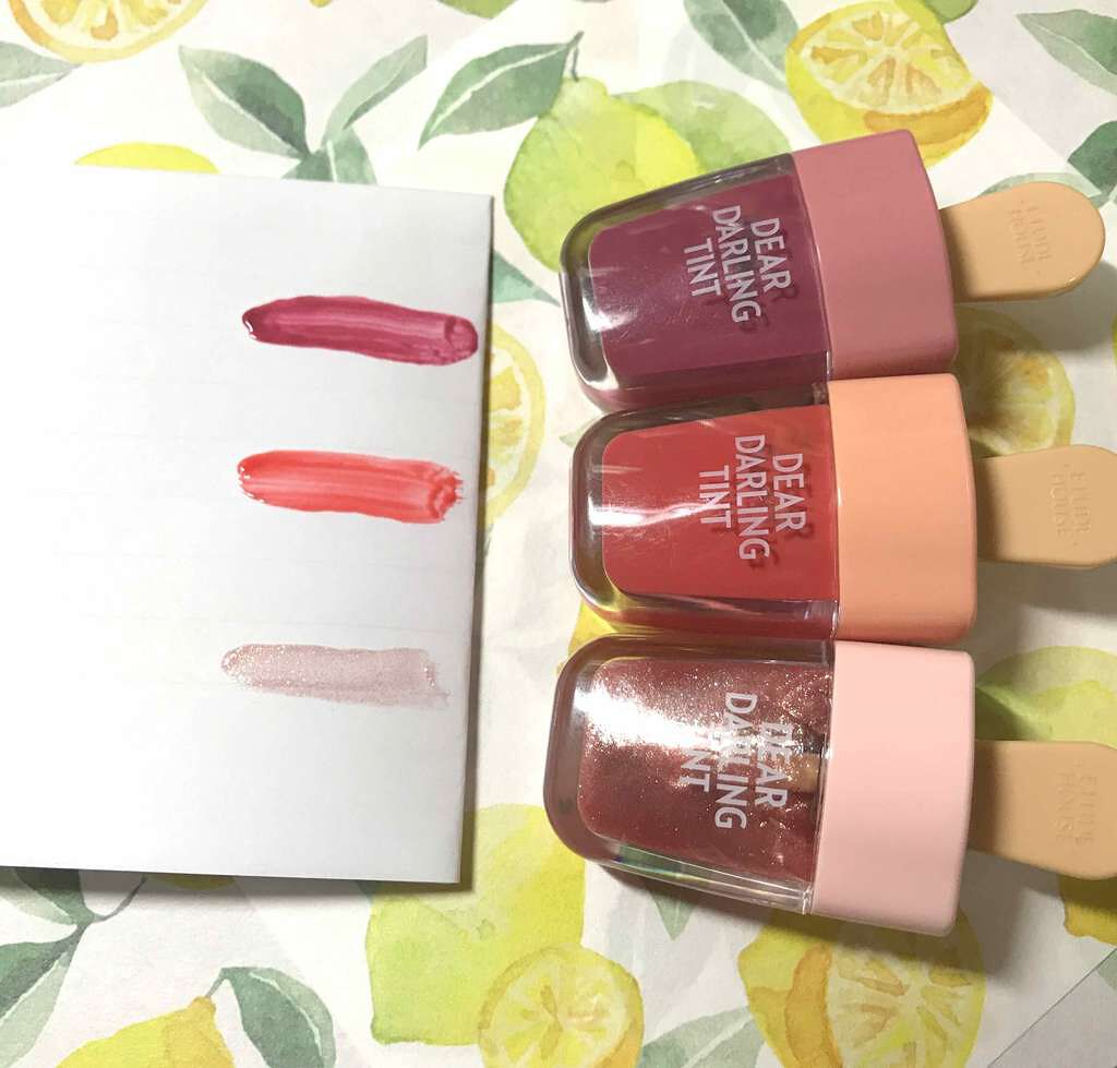ディアダーリン ウォータージェルティント (アイスティント)/ETUDE/口紅を使ったクチコミ(2枚目)