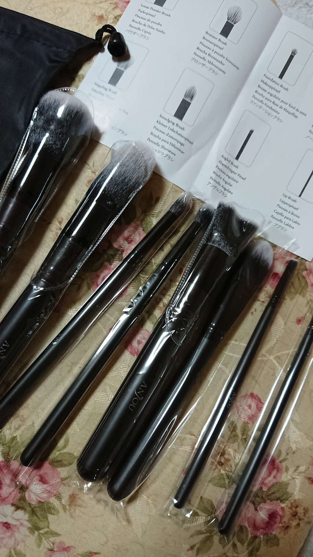 メイクブラシセット/Anjou/メイクブラシを使ったクチコミ(2枚目)