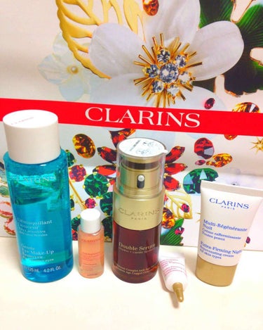 CLARINS アイ メイクアップ リムーバー ローションのクチコミ「クラランスの基礎化粧品について。
今日、キレイステーションに6月以来、行きました。結果は前より.....」（1枚目）