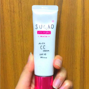 SUGAO エアーフィットccクリーム ピンクブライトモイスト ピュアオークル
SPF23 PA+++

寝坊した時の時短メイクに使用してます。
特にささっと仕上げたい時にナチュラルに仕上げられます。
