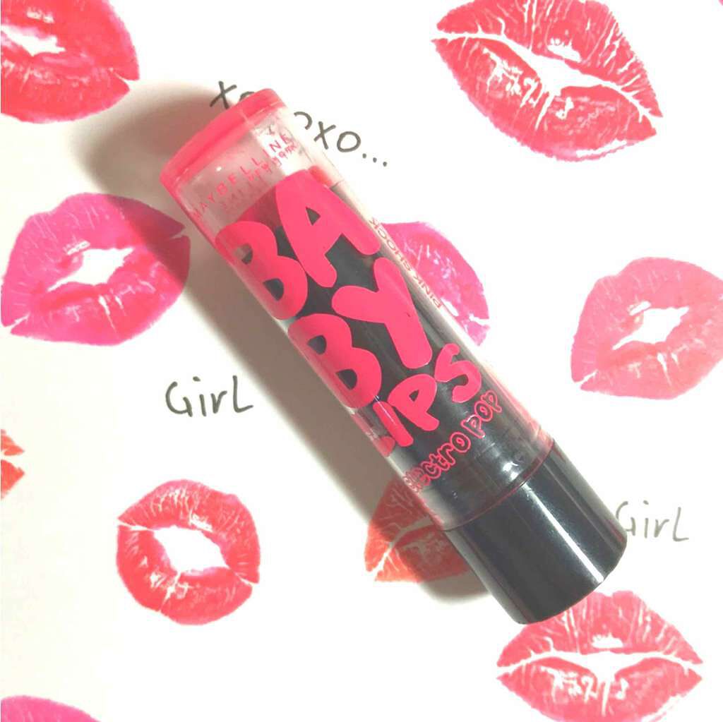 リップクリーム エレクトロポップ/MAYBELLINE NEW YORK/リップケアを使ったクチコミ（1枚目）