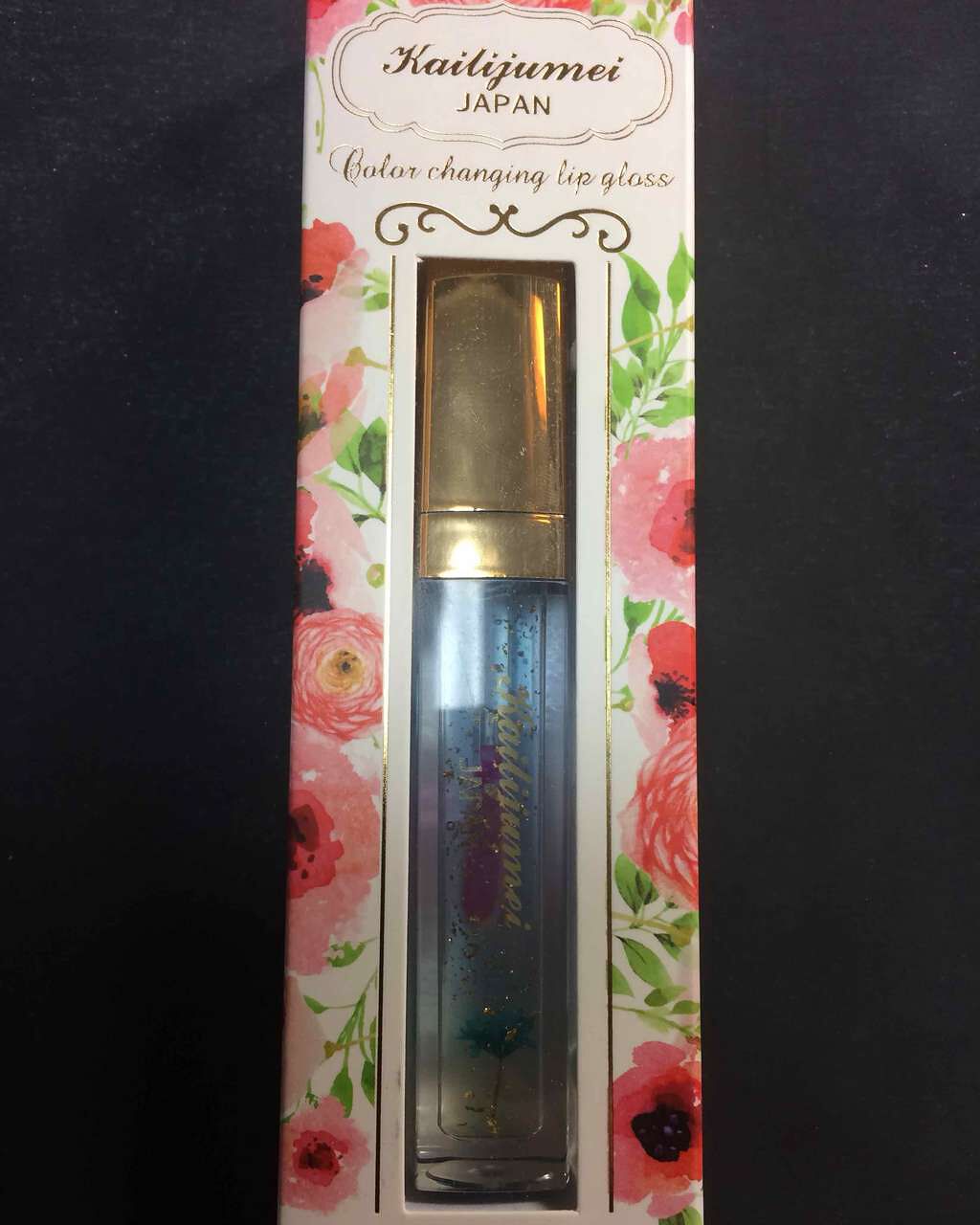 みぃ on LIPS 「カイリジュメイフラワーリップグロスブルー(金箔)前回ピンク(ラ..」(2枚目)