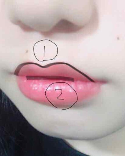 ラスティンググロスリップ/CEZANNE/口紅を使ったクチコミ(2枚目)