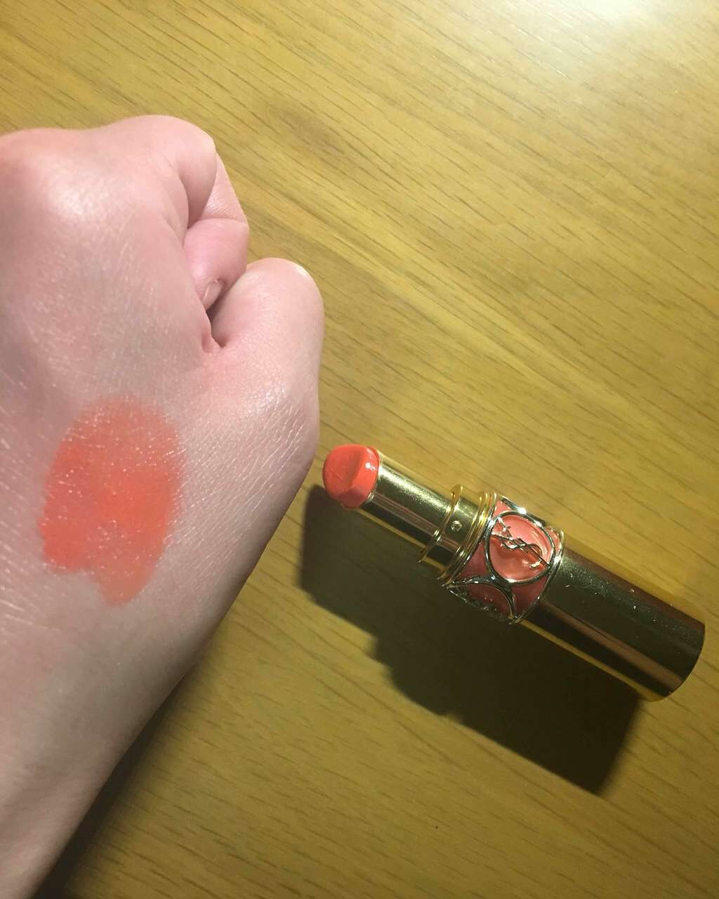 ルージュ ヴォリュプテ シャイン/YVES SAINT LAURENT BEAUTE/口紅を使ったクチコミ(1枚目)