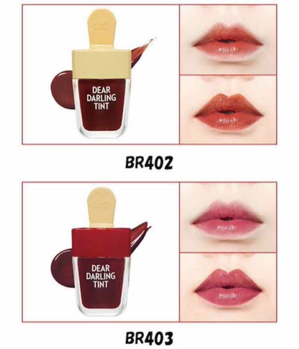 ディアダーリン ウォータージェルティント (アイスティント)/ETUDE/口紅を使ったクチコミ(3枚目)