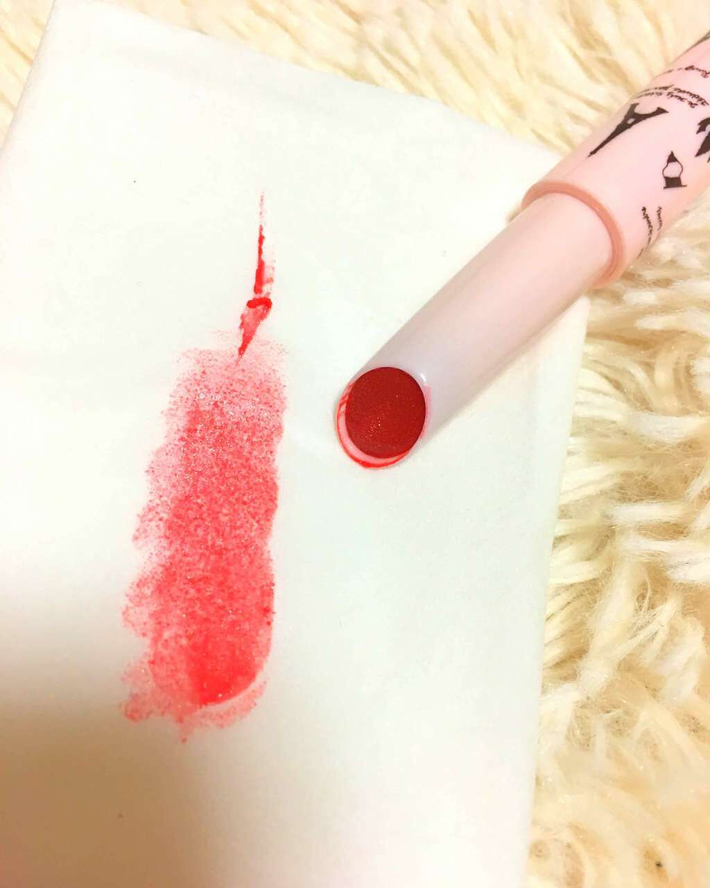 ワンストロークルージュ/Le・beran・mignon/口紅を使ったクチコミ(3枚目)