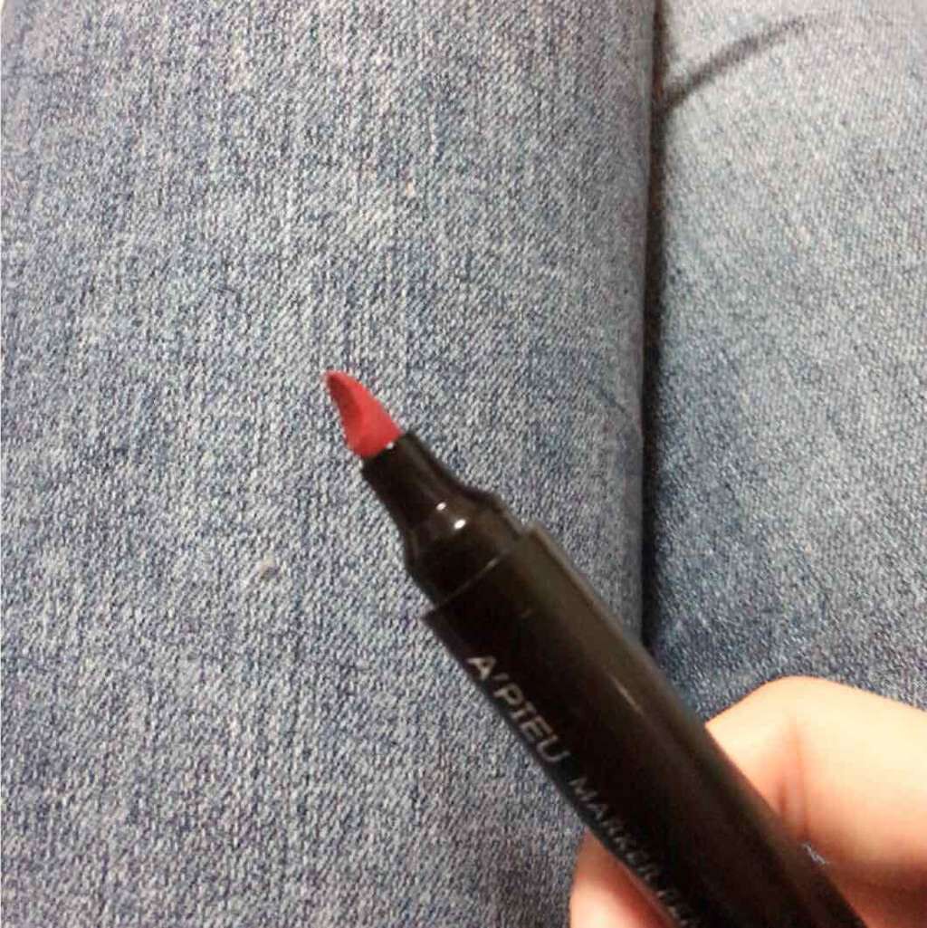 マーカーペンティント RD03 RETRO RED/A’pieu/リップティントを使ったクチコミ（2枚目）