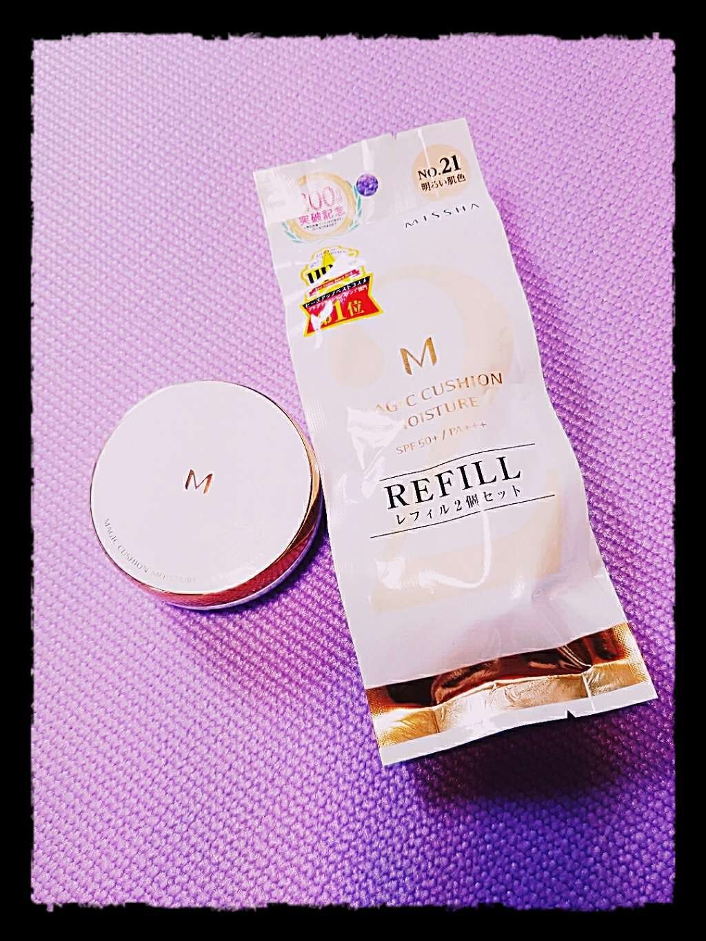 M クッション ファンデーション(モイスチャー)/MISSHA/クッションファンデーションを使ったクチコミ(1枚目)