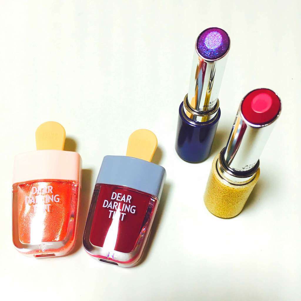 ディアダーリン ウォータージェルティント (アイスティント)/ETUDE/口紅を使ったクチコミ(2枚目)