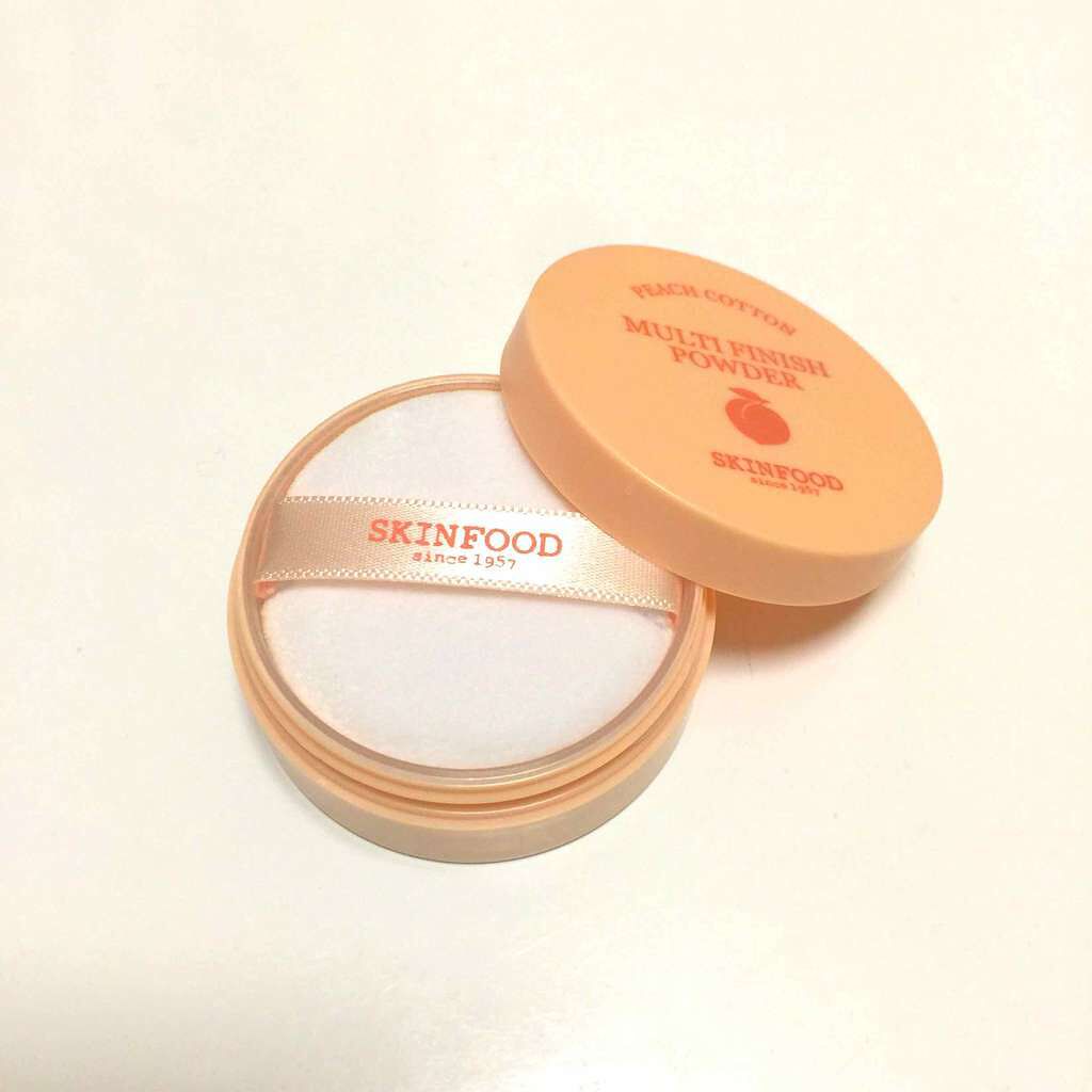 ピーチコットン マルチフィニッシュパウダー/SKINFOOD/ルースパウダーを使ったクチコミ(2枚目)