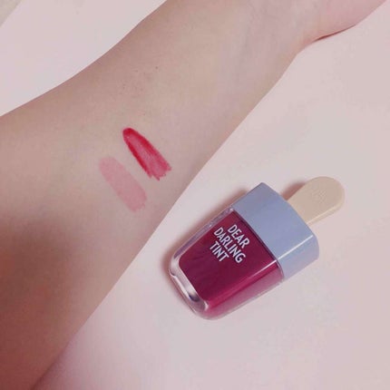 ディアダーリン ウォータージェルティント (アイスティント)/ETUDE/口紅を使ったクチコミ(2枚目)