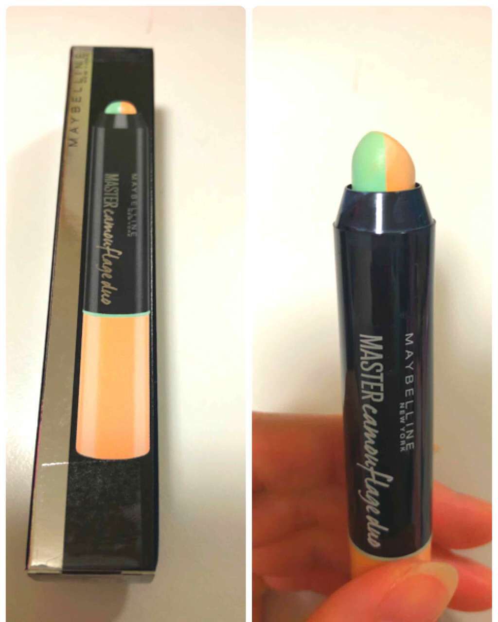 マスターカモフラージュデュオ グリーン・ライトベージュ/MAYBELLINE NEW YORK/スティックコンシーラーを使ったクチコミ（1枚目）