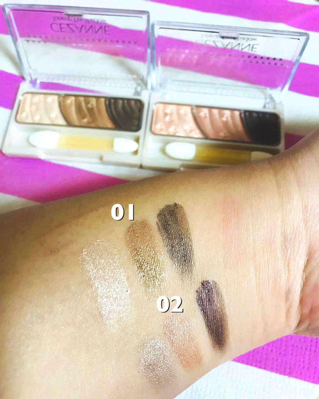 トーンアップアイシャドウ/CEZANNE/アイシャドウパレットを使ったクチコミ（2枚目）
