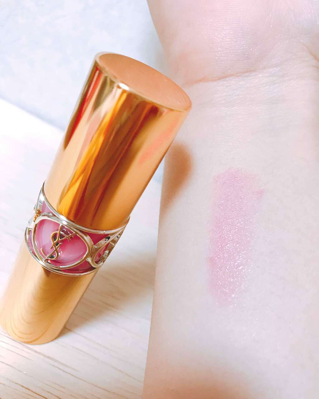 ルージュ ヴォリュプテ シャイン/YVES SAINT LAURENT BEAUTE/口紅を使ったクチコミ(2枚目)