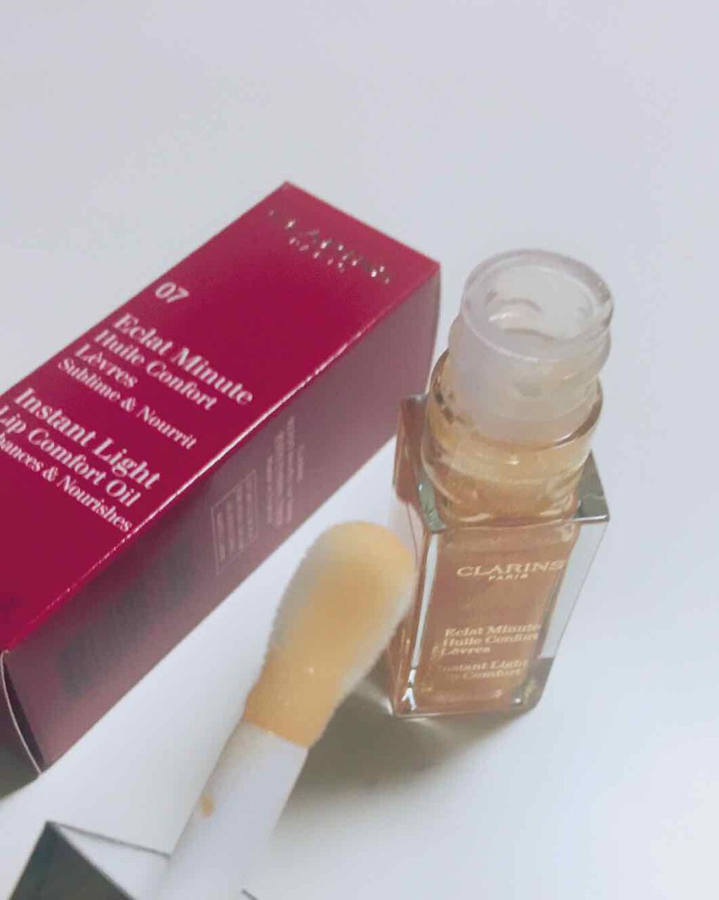 コンフォート リップオイル  07 honey glam/CLARINS/リップグロスを使ったクチコミ（2枚目）