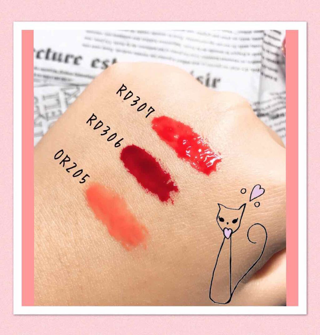 ディアダーリン ウォータージェルティント (アイスティント)/ETUDE/口紅を使ったクチコミ(2枚目)