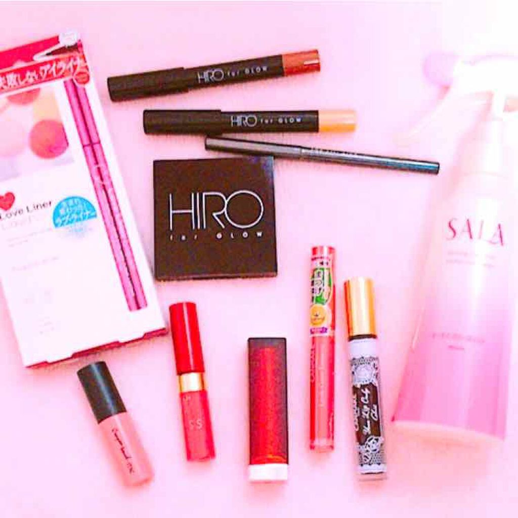 本日の購入品です！
左の方から順に

・ラブライナー バーガンディブラウン

・キャンドゥ マットリップ コーラルピンク

・Grow 12月付録 シェーディングペンシル

・Grow 12月付録 ハイライトペンシル

・Grow 12月付