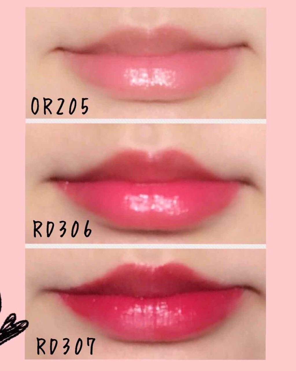 ディアダーリン ウォータージェルティント (アイスティント)/ETUDE/口紅を使ったクチコミ(4枚目)