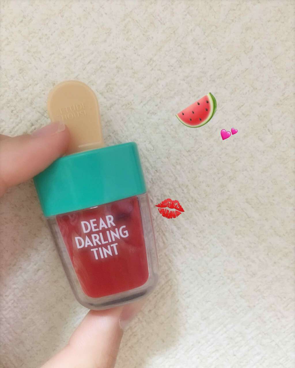 ディアダーリン ウォータージェルティント （アイスティント）/ETUDE/口紅を使ったクチコミ（1枚目）