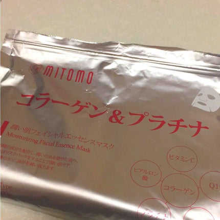 MITOMO コラーゲン&プラチナのクチコミ「美友 お徳用フェイシャルエッセンスマスク CP
コラーゲン&プラチナ  36枚入り
1日2.....」(1枚目)