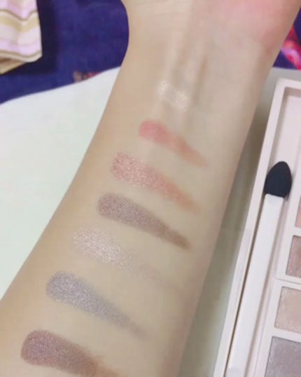 グラマラスヌード アイパレット (クリスマスコフレ 2017)/Visée/メイクアップキットを使ったクチコミ(4枚目)