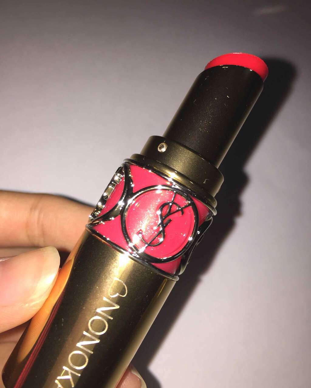 ルージュ ヴォリュプテ シャイン/YVES SAINT LAURENT BEAUTE/口紅を使ったクチコミ(1枚目)