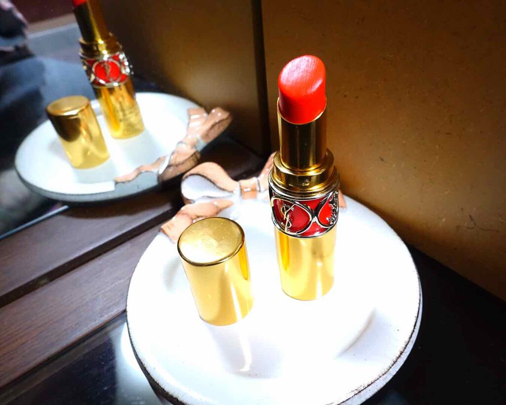 ルージュ ヴォリュプテ シャイン/YVES SAINT LAURENT BEAUTE/口紅を使ったクチコミ(1枚目)