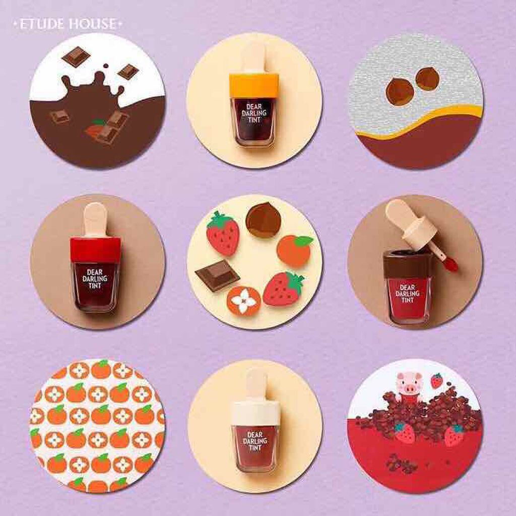 ディアダーリン ウォータージェルティント (アイスティント)/ETUDE/口紅を使ったクチコミ(3枚目)