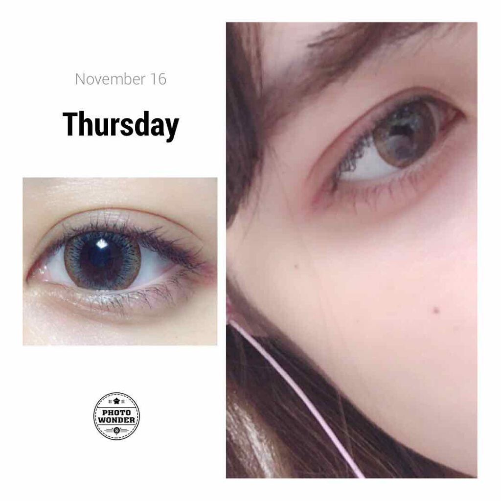 eye closet １day SweetSeries "Girly"（アイクローゼットワンデースウィートシリーズ ガーリー） Brown Grege/EYE CLOSET/ワンデー（１DAY）カラコンを使ったクチコミ（2枚目）