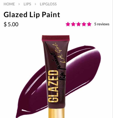 Alicia on LIPS ãðæµ·å€ã³ã¹ã¡ç޹ä»ðãã©ã³ã:L.A.Girlçš®é¡:Glazed..ãïŒ4æç®ïŒ