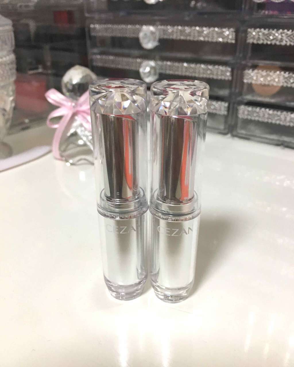 ラスティンググロスリップ/CEZANNE/口紅を使ったクチコミ(4枚目)