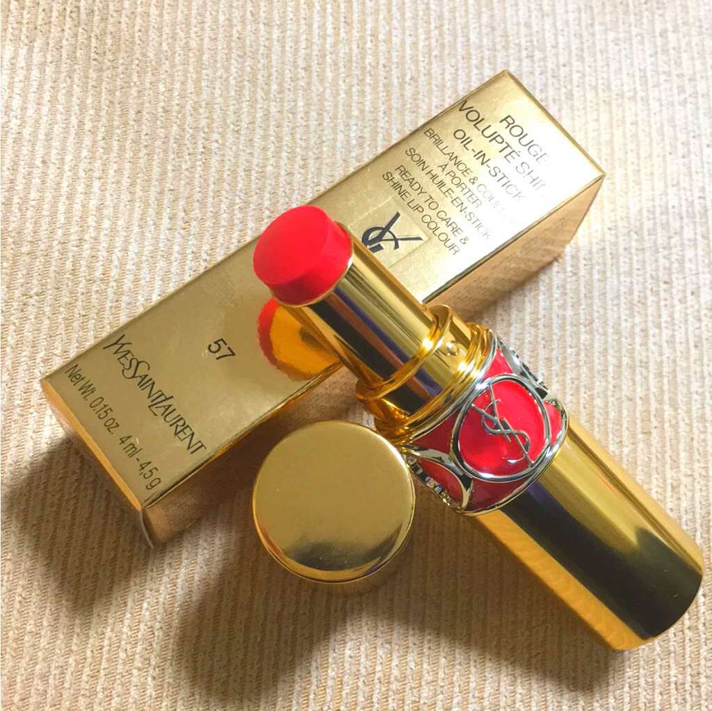 ルージュ ヴォリュプテ シャイン/YVES SAINT LAURENT BEAUTE/口紅を使ったクチコミ(1枚目)