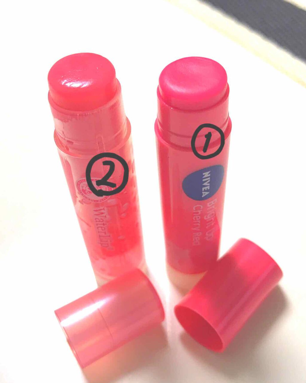 モイストピュアカラーリップ/ニベア/リップクリームを使ったクチコミ（2枚目）