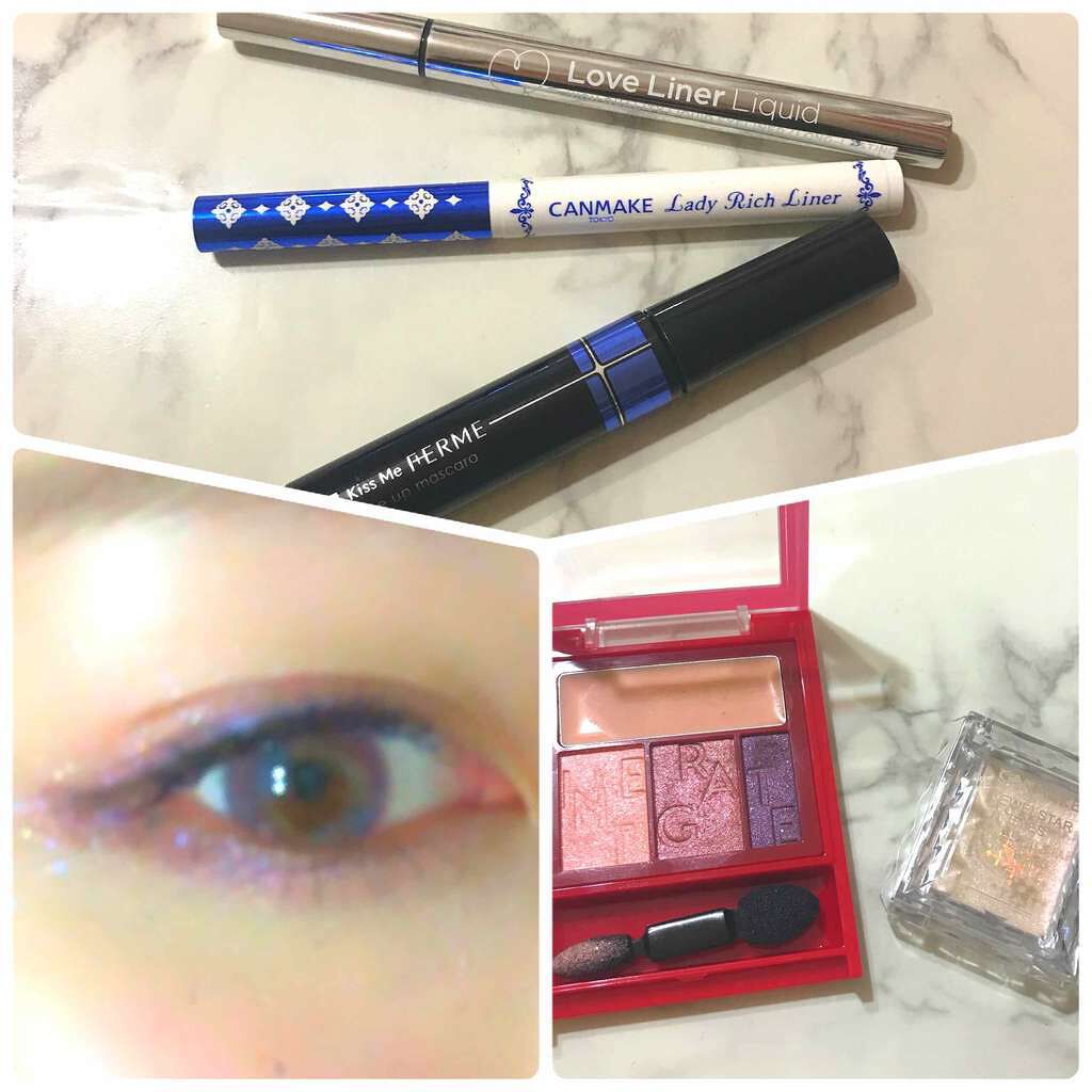 レディリッチライナー No.02 トワイライトブルー/キャンメイク/ジェル・クリームアイシャドウを使ったクチコミ（2枚目）