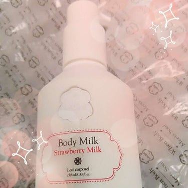 ボディミルク ストロベリーミルク/Laline/ボディミルクを使ったクチコミ（1枚目）