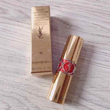 ルージュ ヴォリュプテ シャイン/YVES SAINT LAURENT BEAUTE/口紅を使ったクチコミ(2枚目)