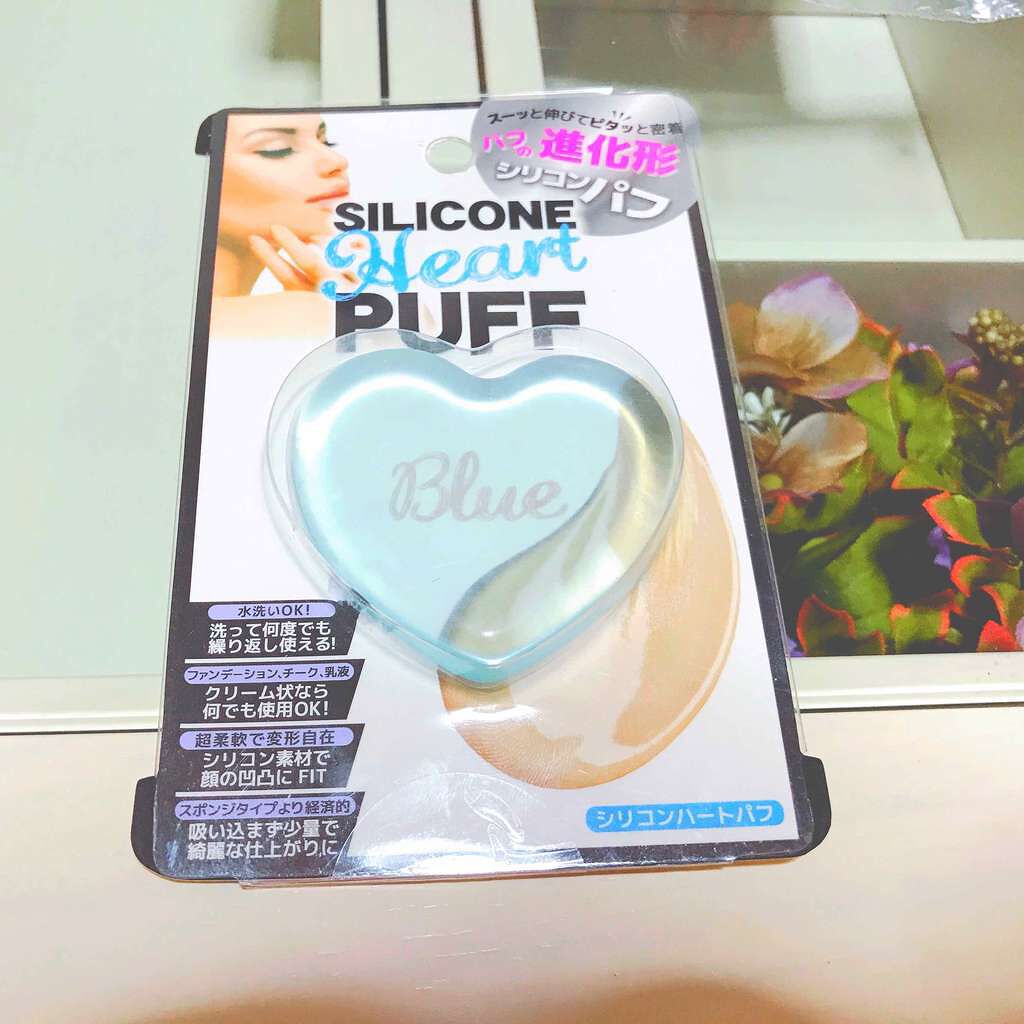 シリコンパフ ハート型/Wishorder/パフ・スポンジを使ったクチコミ(1枚目)