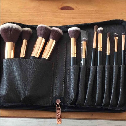 貴族のゴールド メイクブラシ11本セット 化粧ポーチ付き/SIXPLUS/メイクブラシを使ったクチコミ(1枚目)